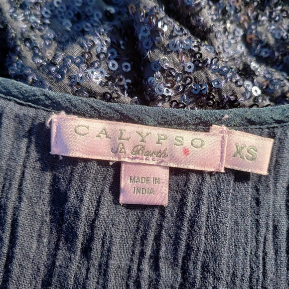 xx CALYPSO ST BARTH Sparkle Bling Cami Navy XS - Picture 7 of 10